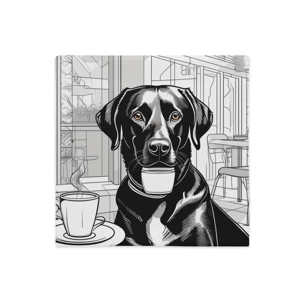 PugMug Custom Black Labrador Retriever Premium Pillow Case