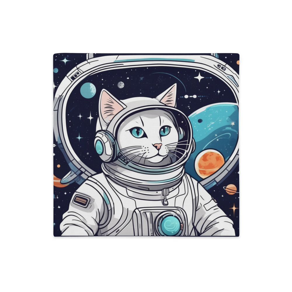 PugMug Custom White Companion Cat Premium Pillow Case