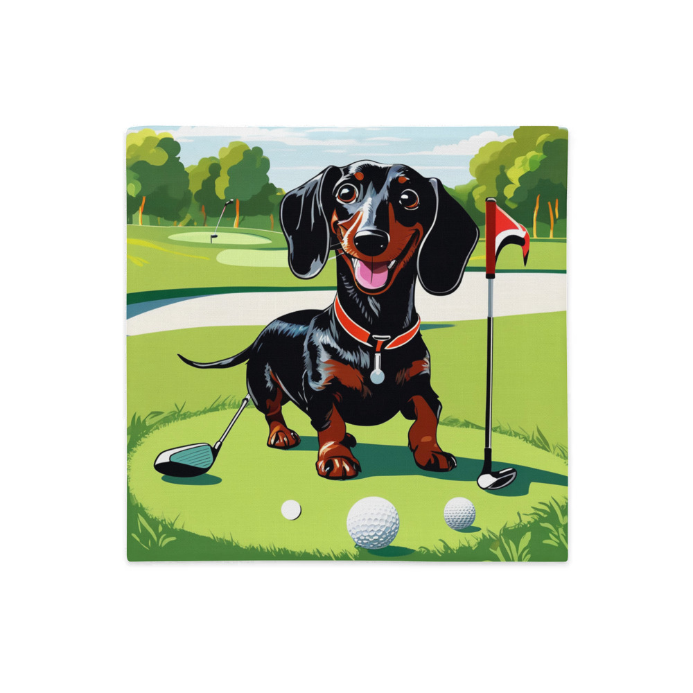 PugMug Custom Black Dachshund Premium Pillow Case