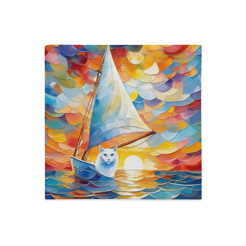 PugMug Custom White Companion Cat Premium Pillow Case