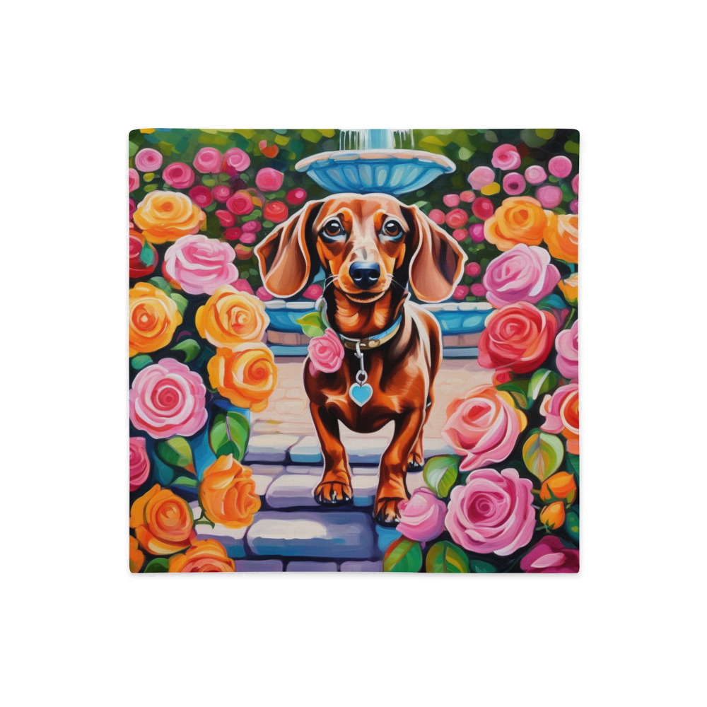 PugMug Custom Tan Dachshund Premium Pillow Case