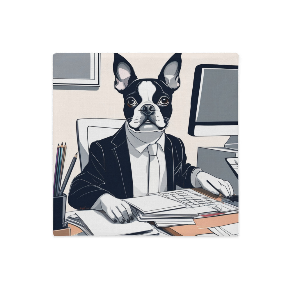 PugMug Custom Boston Terrier Premium Pillow Case