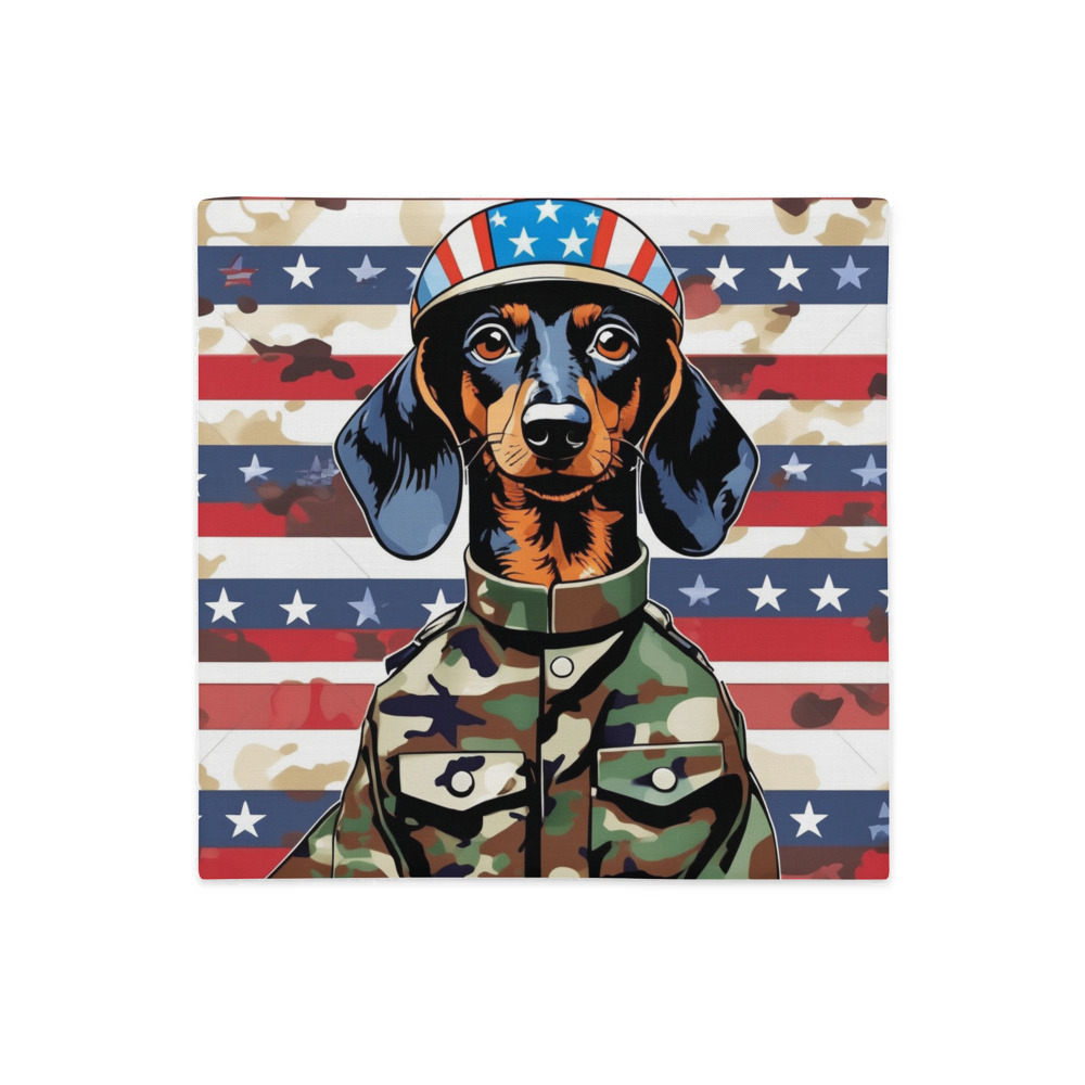 PugMug Custom Black Dachshund Premium Pillow Case