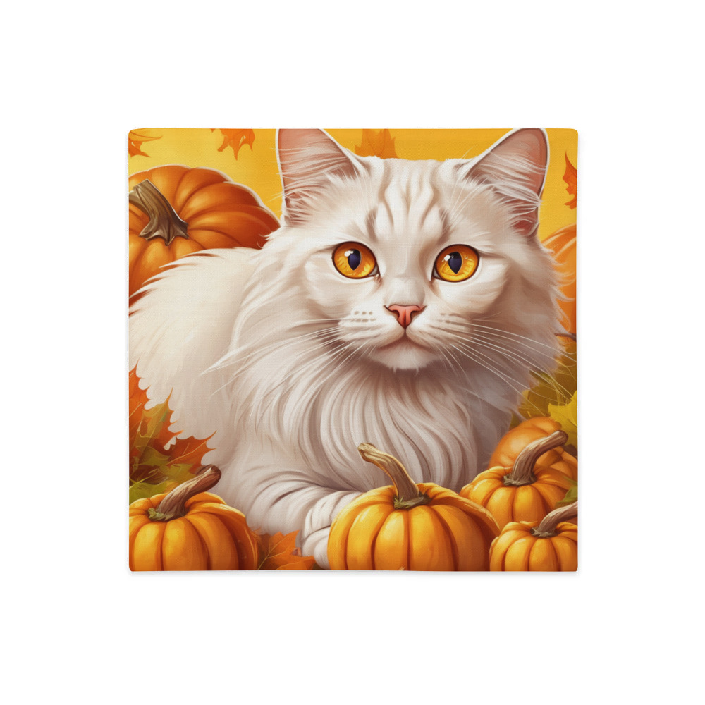 PugMug Custom White Ragdoll Cat Premium Pillow Case