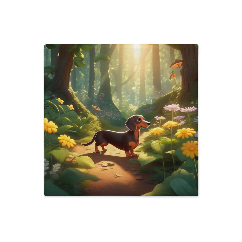 PugMug Custom Tan Dachshund Premium Pillow Case