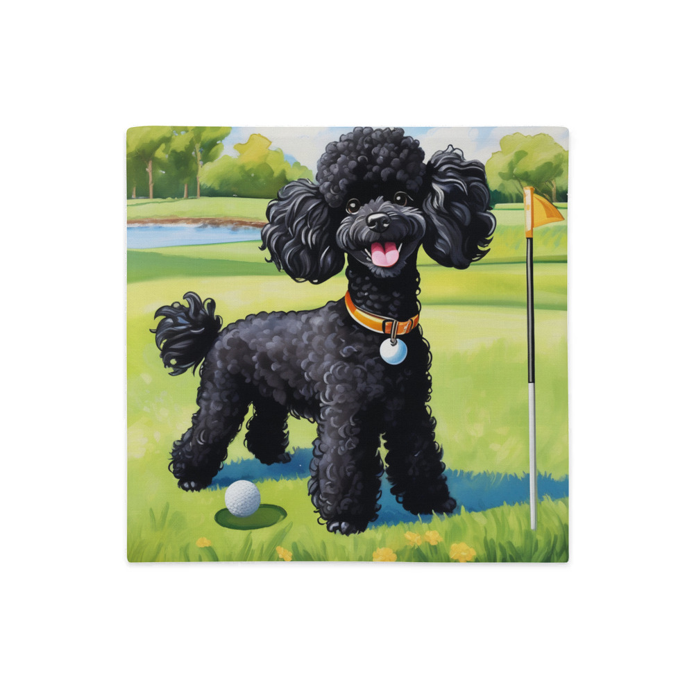 PugMug Custom Black Poodle Premium Pillow Case