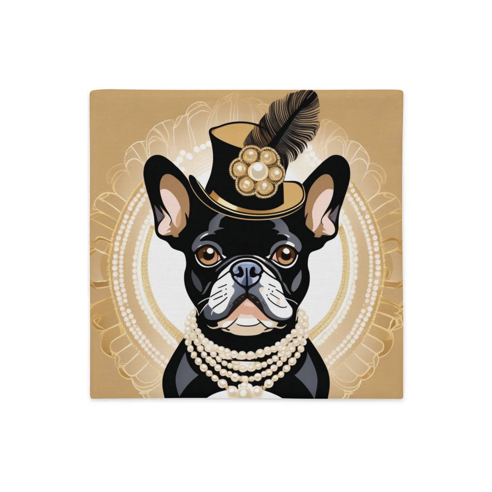 PugMug Custom Tan French Bulldog Premium Pillow Case