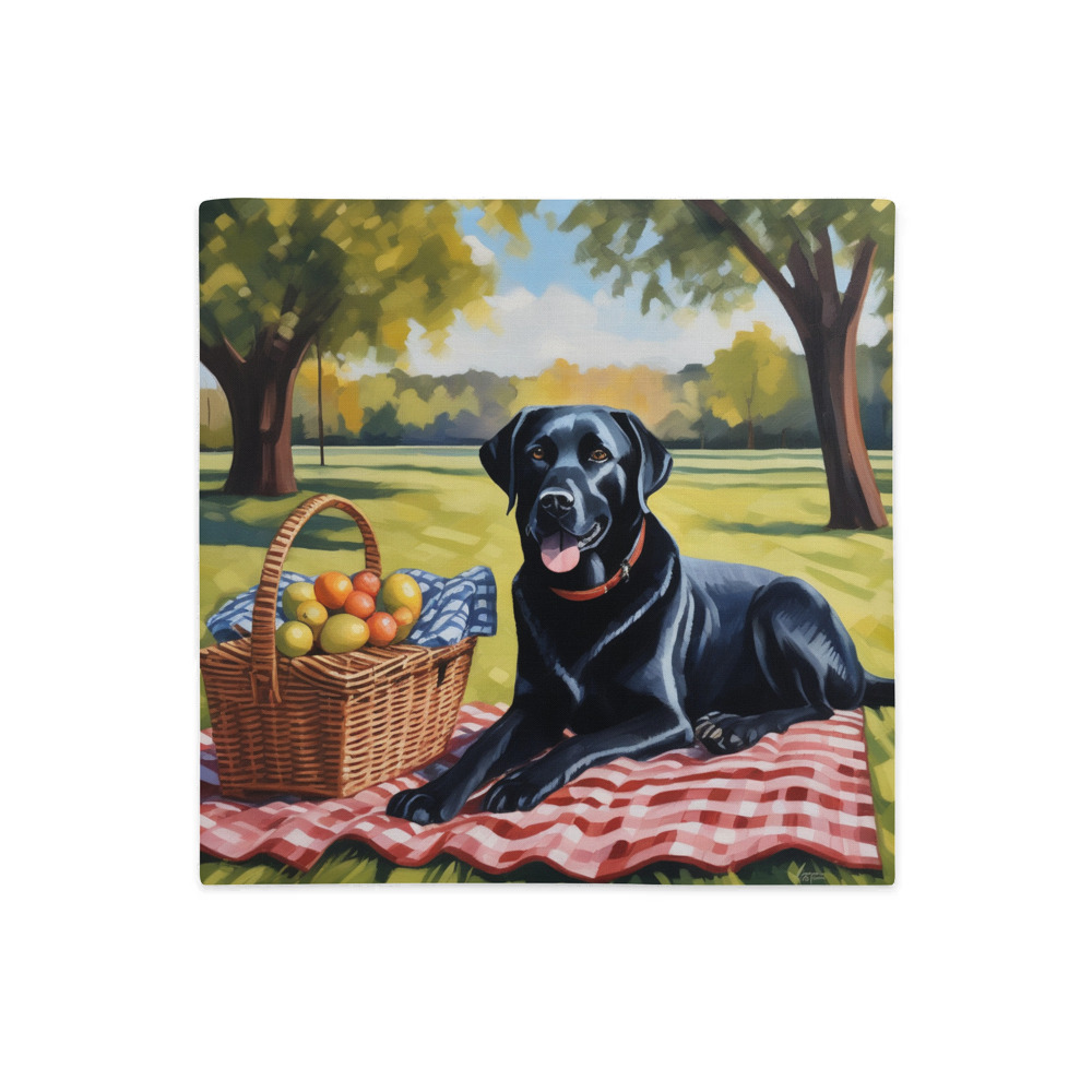 PugMug Custom Black Labrador Retriever Premium Pillow Case