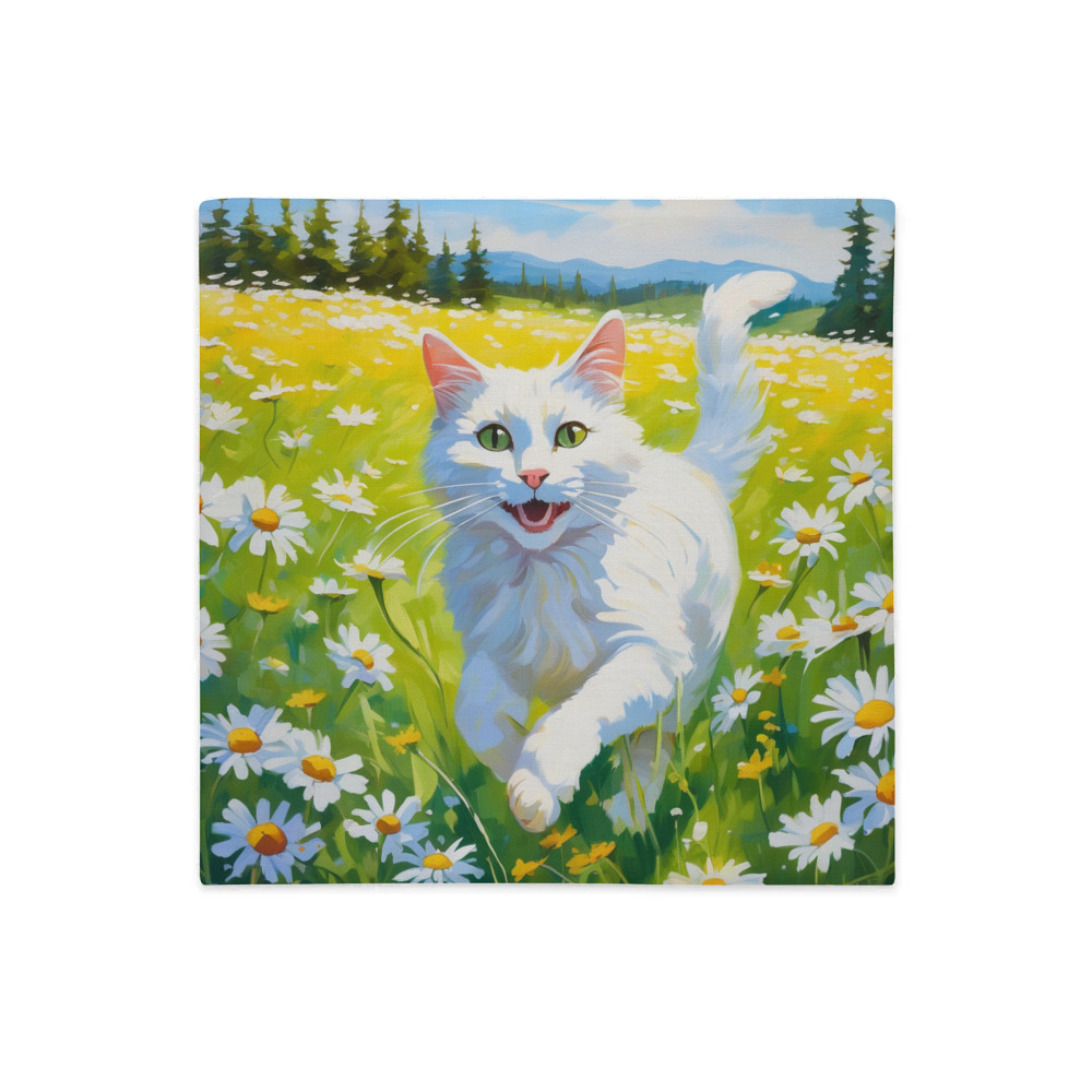 PugMug Custom White Companion Cat Premium Pillow Case