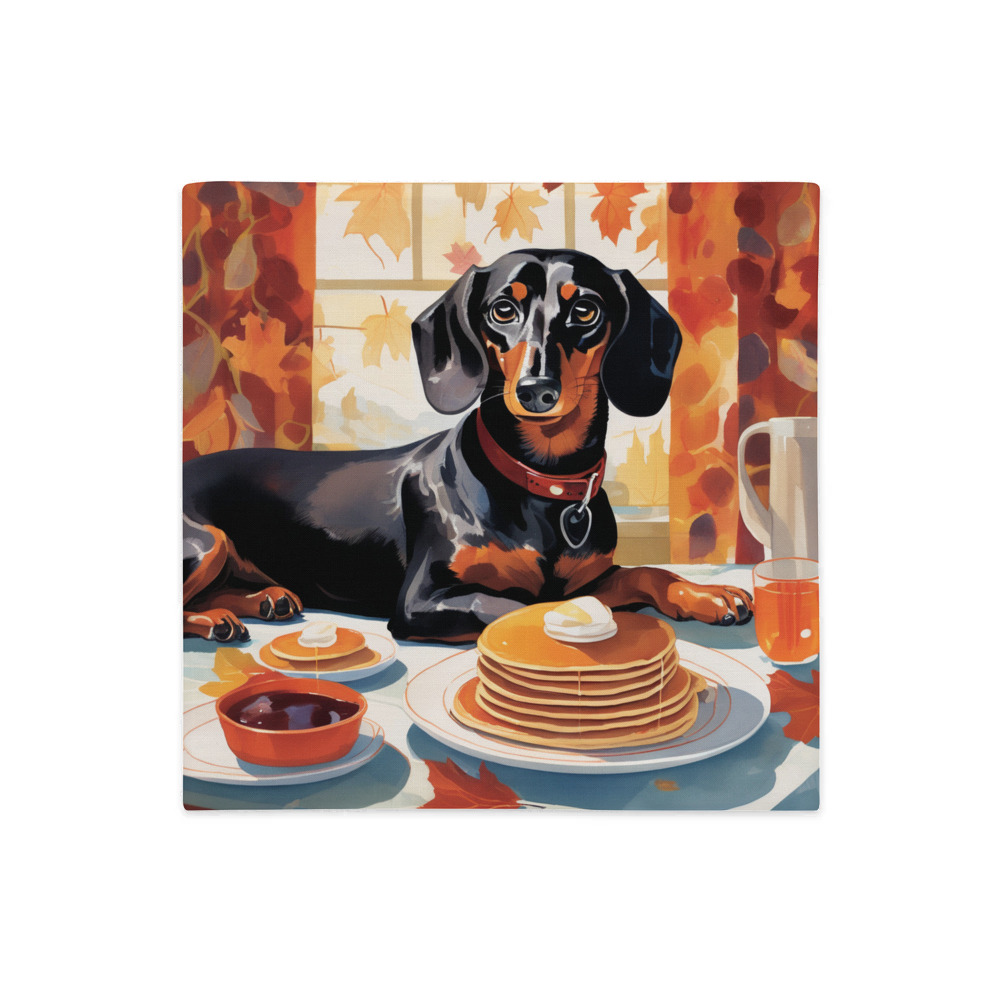 PugMug Custom Black Dachshund Premium Pillow Case