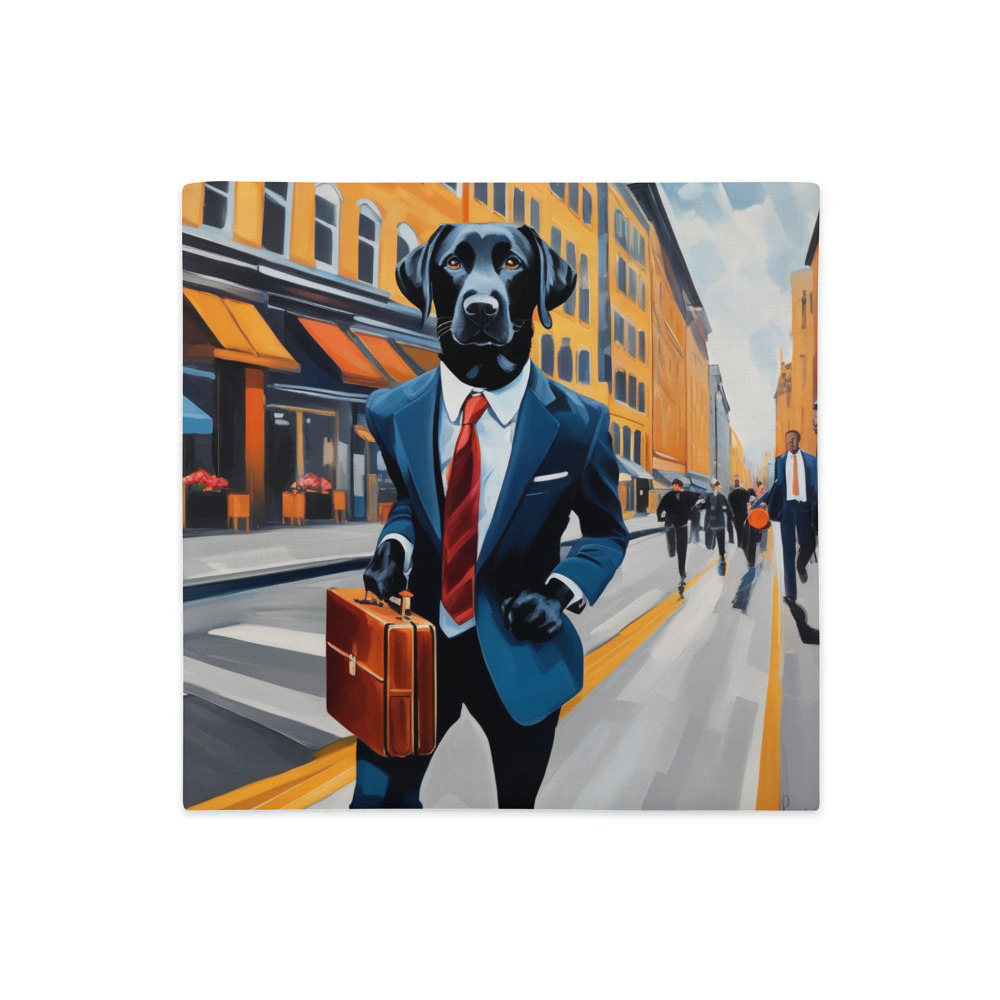 PugMug Custom Black Labrador Retriever Premium Pillow Case