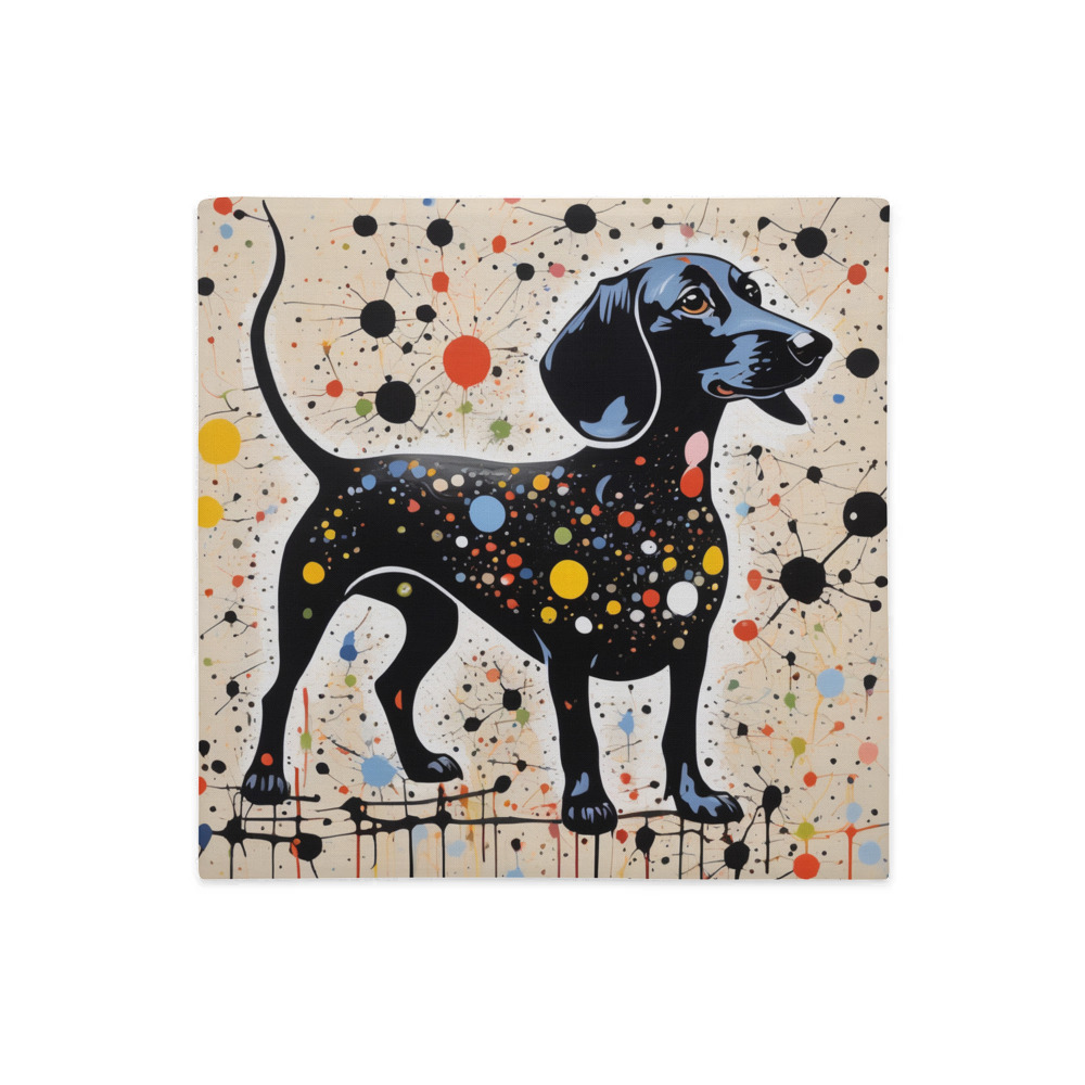 PugMug Custom Black Dachshund Premium Pillow Case