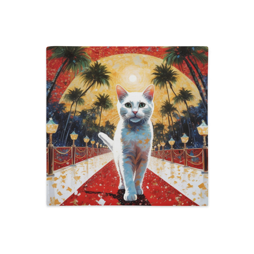 PugMug Custom White Companion Cat Premium Pillow Case