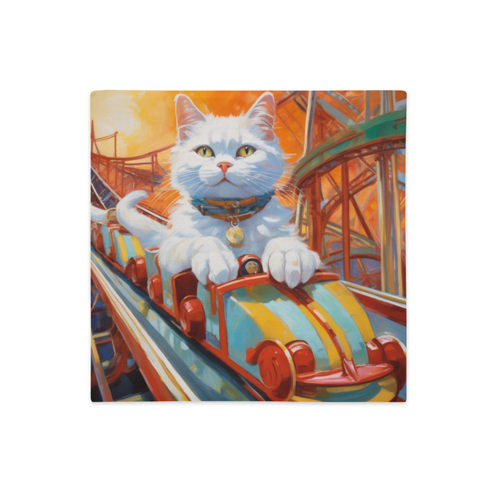 PugMug Custom White Companion Cat Premium Pillow Case