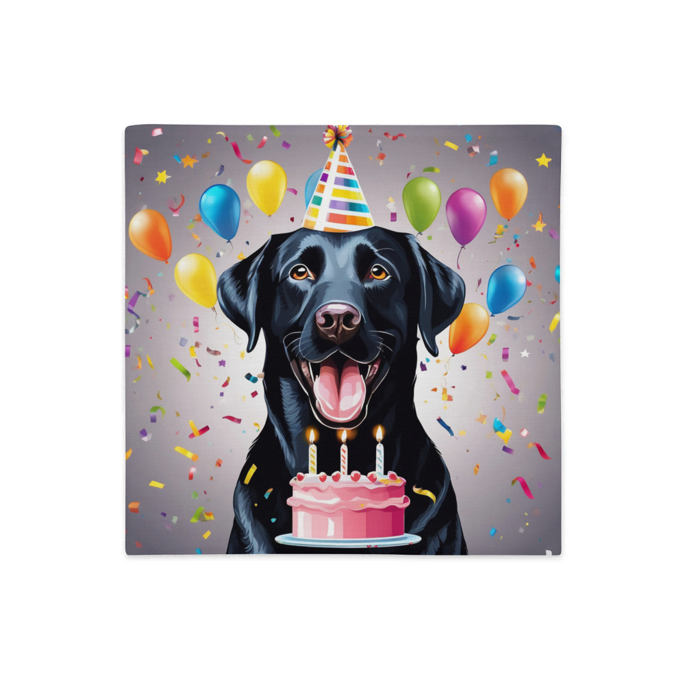 PugMug Custom Black Labrador Retriever Premium Pillow Case