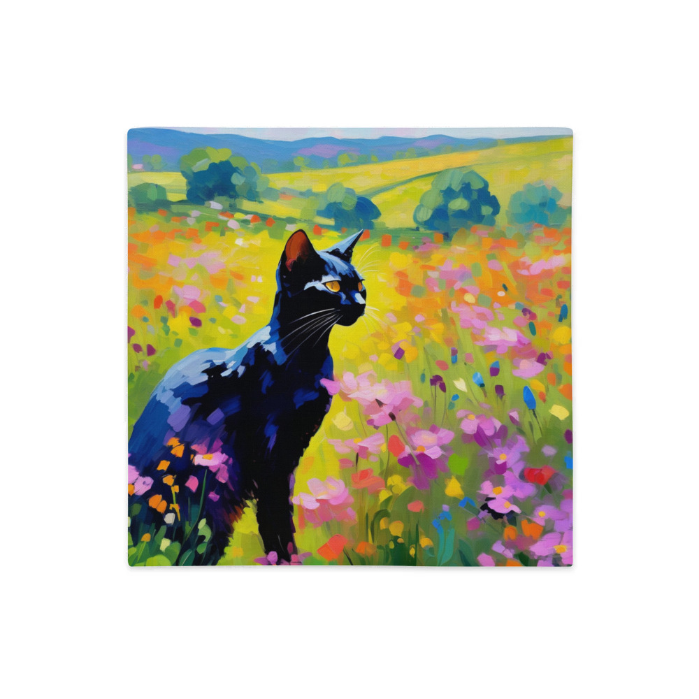 PugMug Custom Black Abyssinian Cat Premium Pillow Case