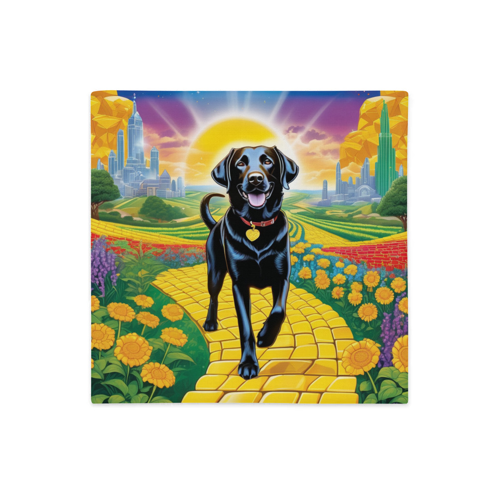 PugMug Custom Black Labrador Retriever Premium Pillow Case