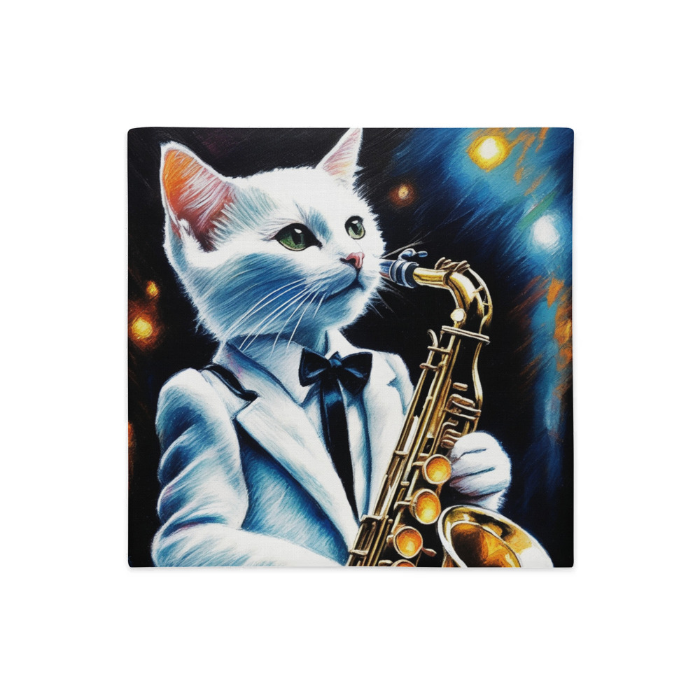 PugMug Custom White Companion Cat Premium Pillow Case