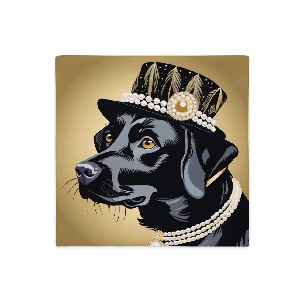 PugMug Custom Black Labrador Retriever Premium Pillow Case