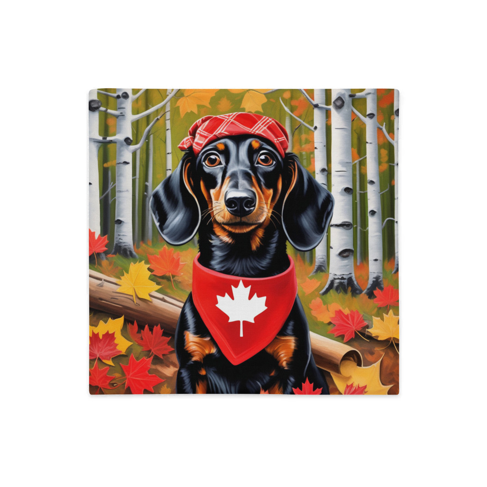 PugMug Custom Black Dachshund Premium Pillow Case