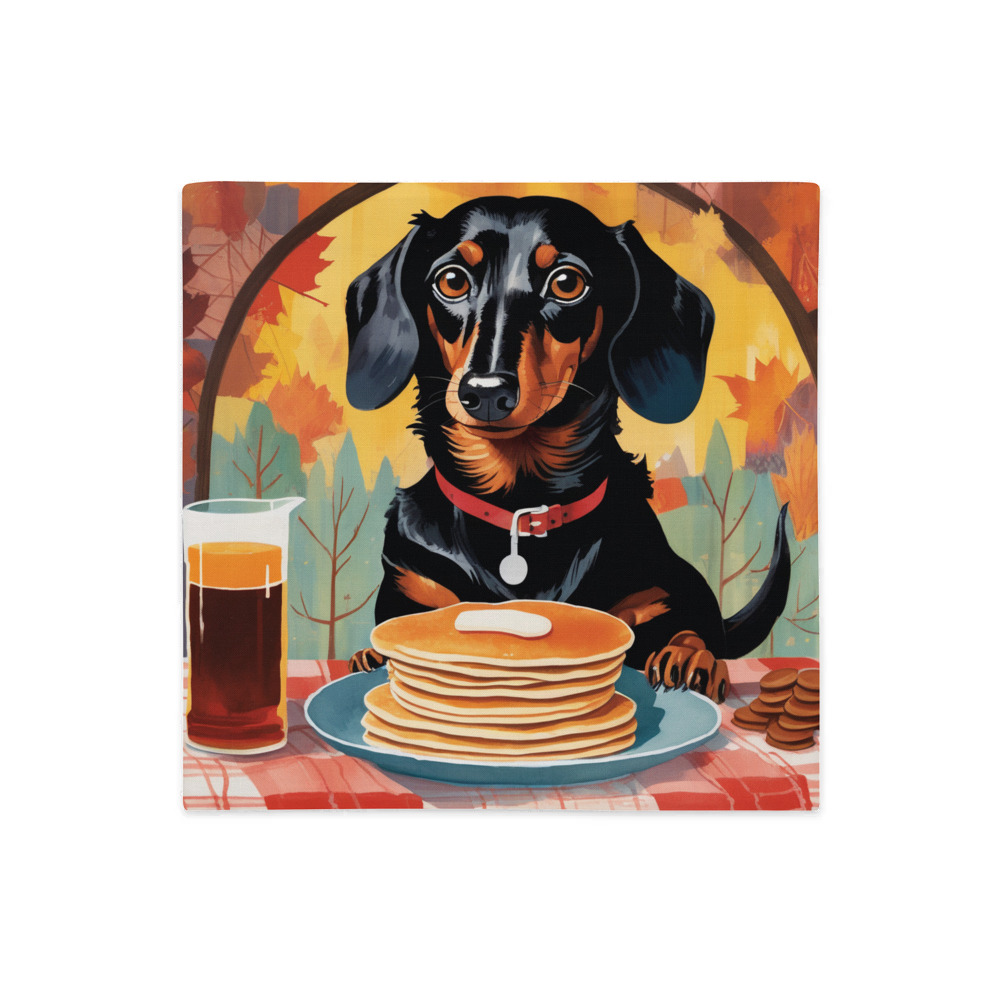 PugMug Custom Black Dachshund Premium Pillow Case