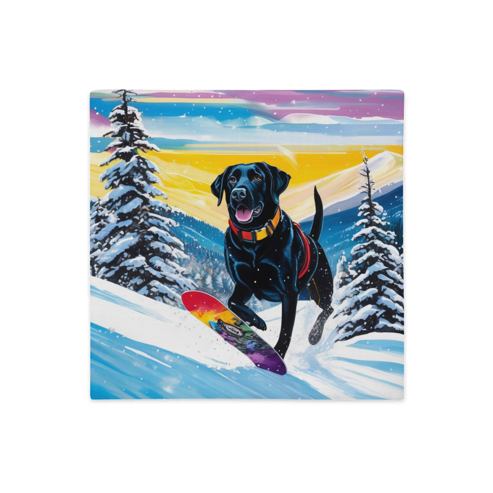 PugMug Custom Black Labrador Retriever Premium Pillow Case