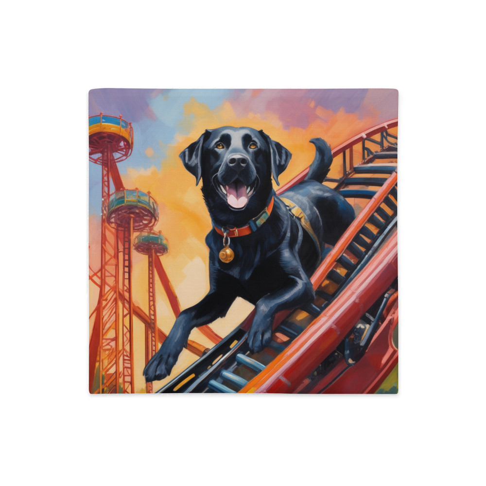 PugMug Custom Black Labrador Retriever Premium Pillow Case