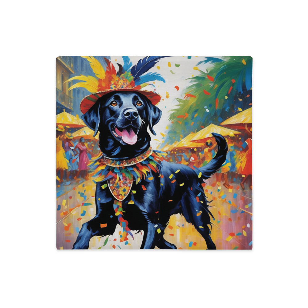 PugMug Custom Black Labrador Retriever Premium Pillow Case