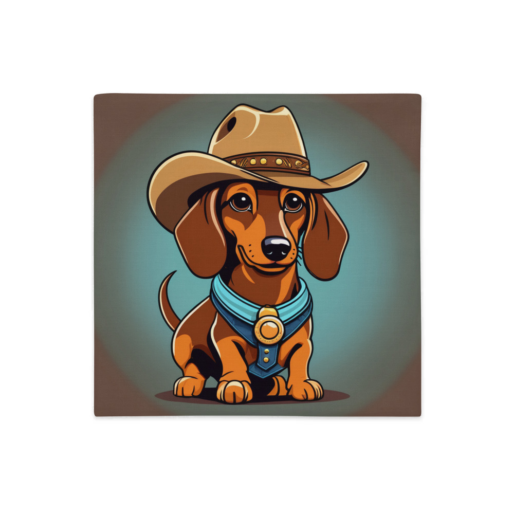 PugMug Custom Tan Dachshund Premium Pillow Case