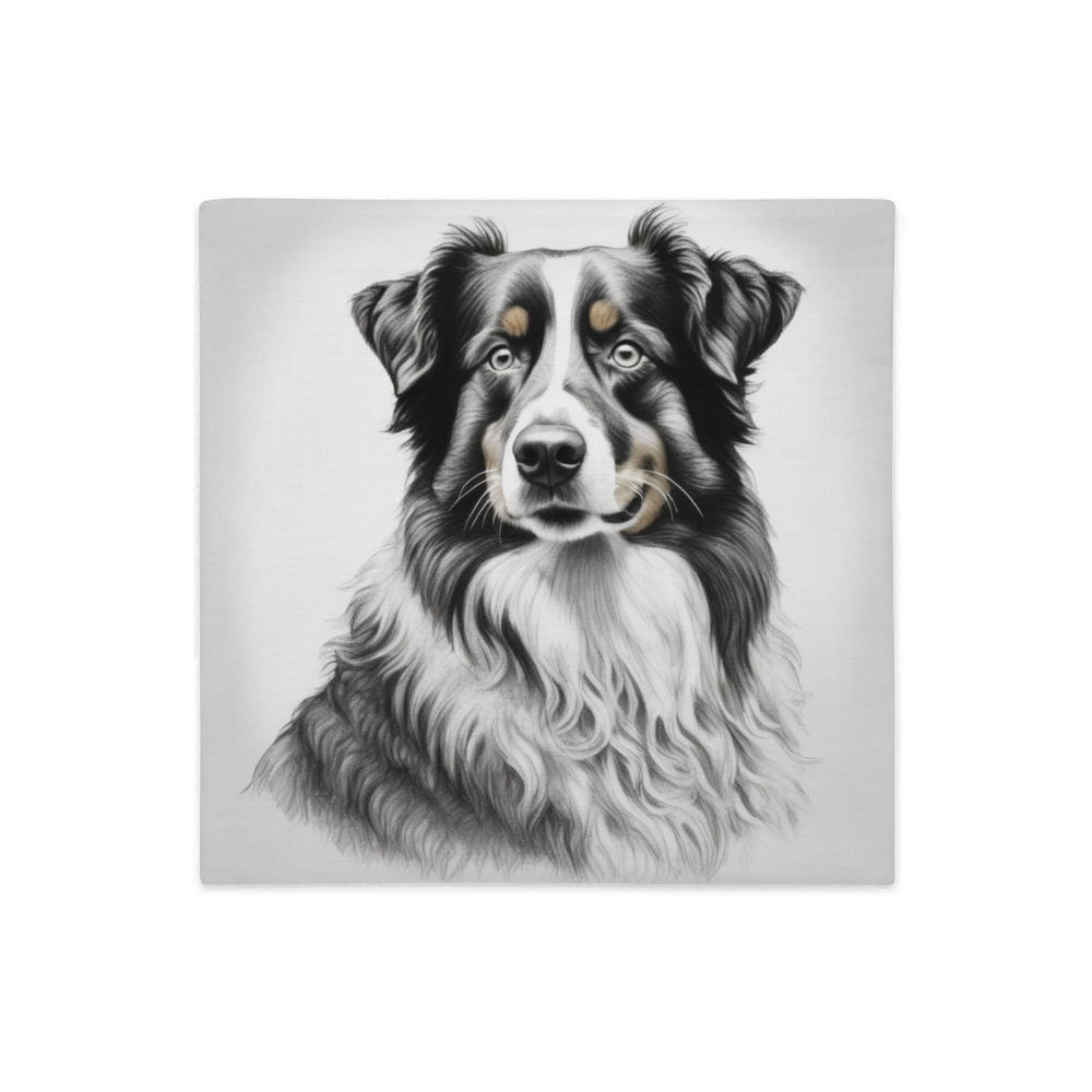 PugMug Custom Miniature American Shepherd Premium Pillow Case