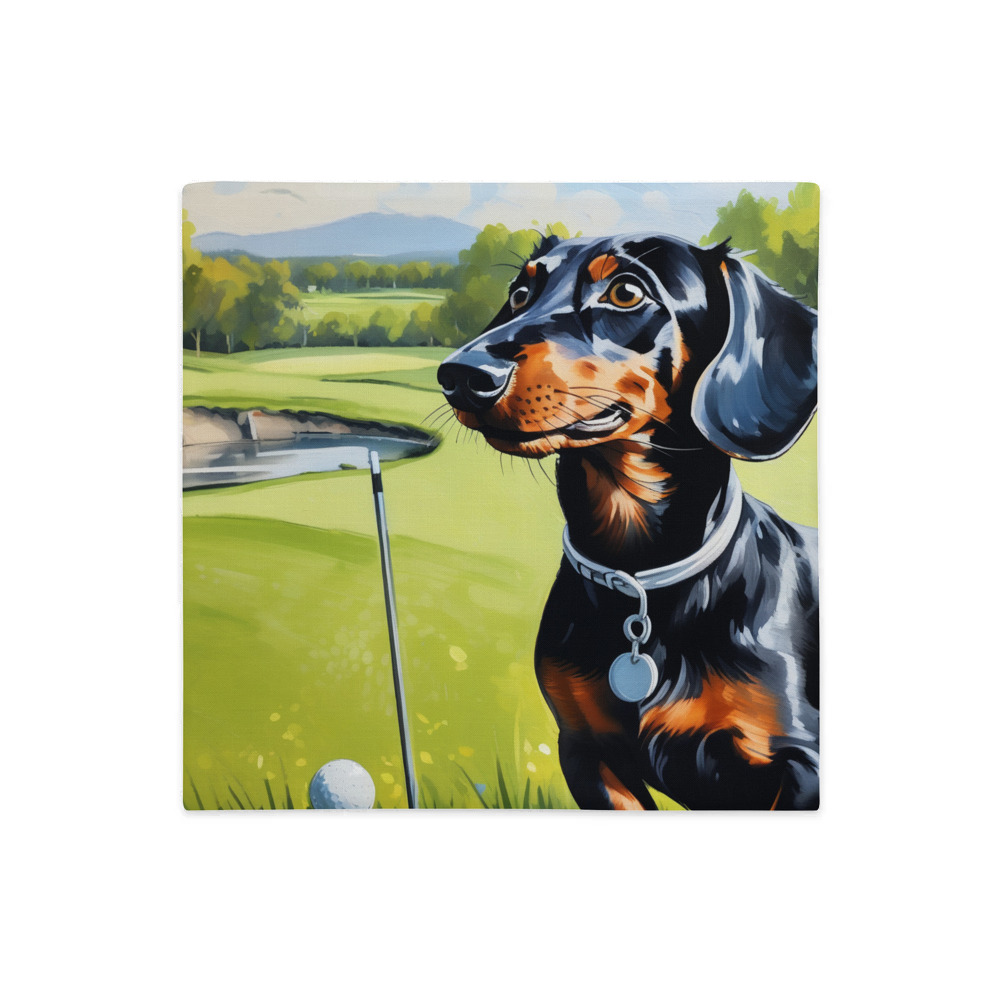 PugMug Custom Black Dachshund Premium Pillow Case