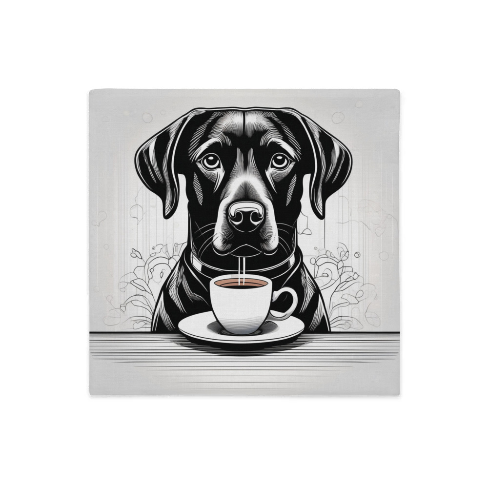 PugMug Custom Black Labrador Retriever Premium Pillow Case