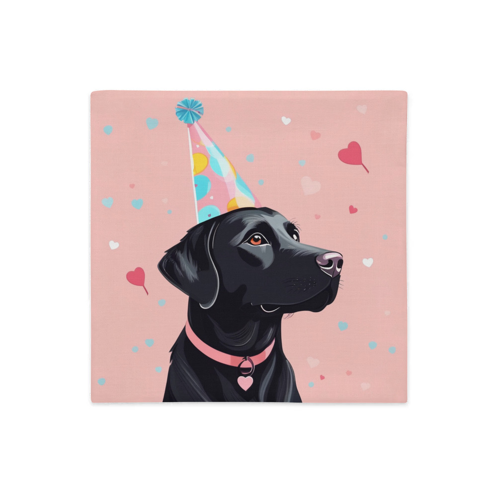 PugMug Custom Black Labrador Retriever Premium Pillow Case