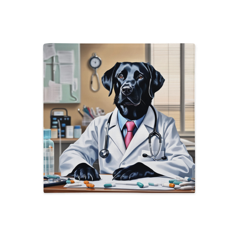 PugMug Custom Black Labrador Retriever Premium Pillow Case