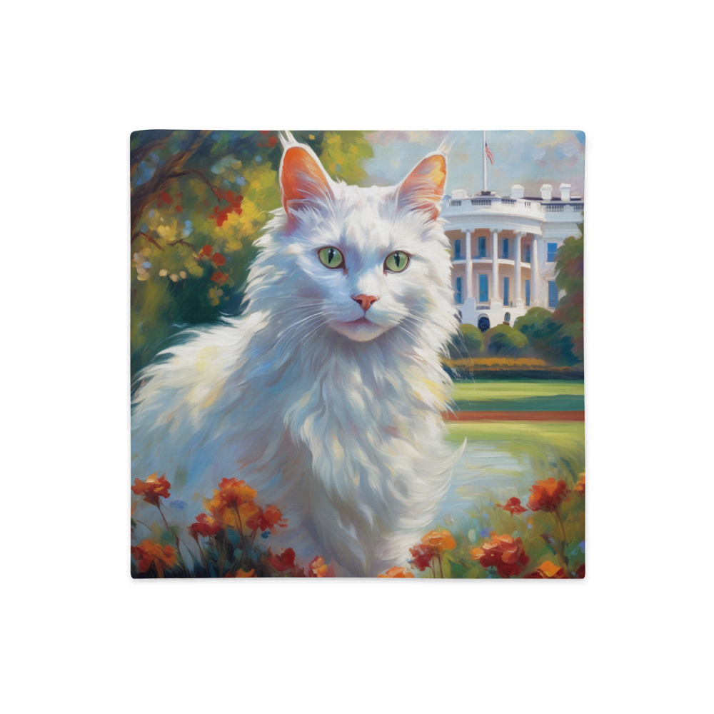 PugMug Custom White Companion Cat Premium Pillow Case