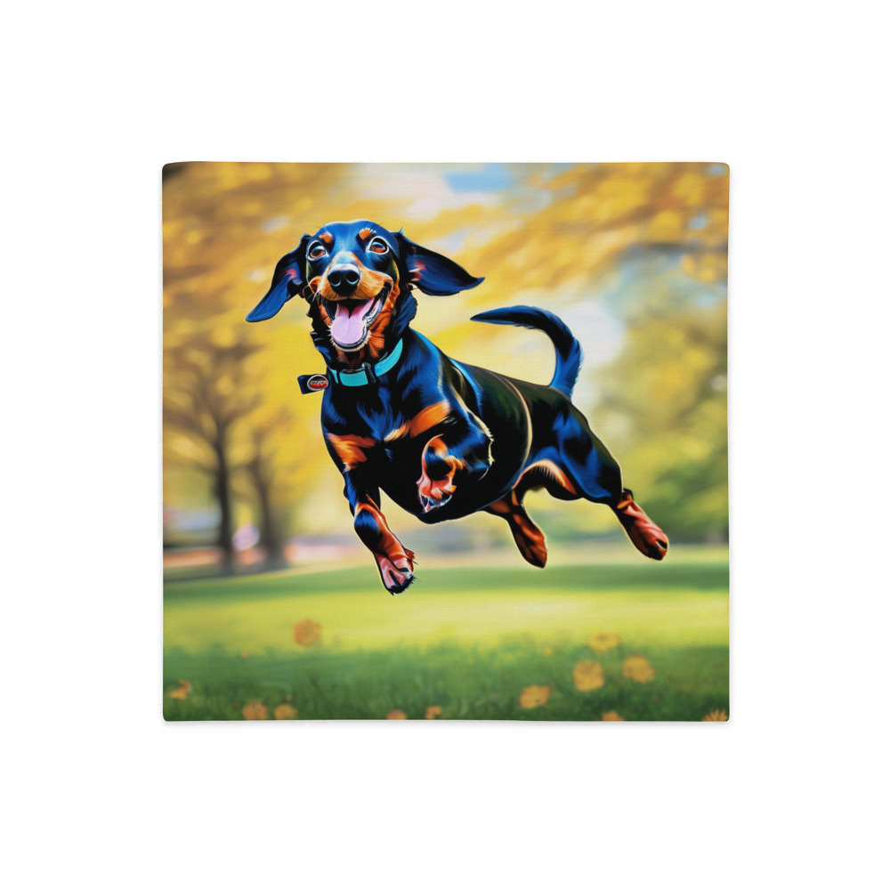 PugMug Custom Black Dachshund Premium Pillow Case