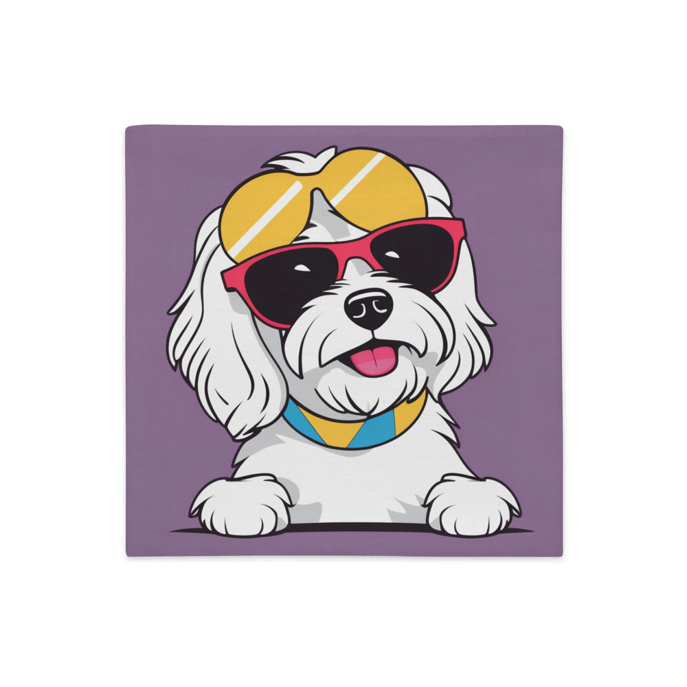 PugMug Custom White Havanese Dog Premium Pillow Case