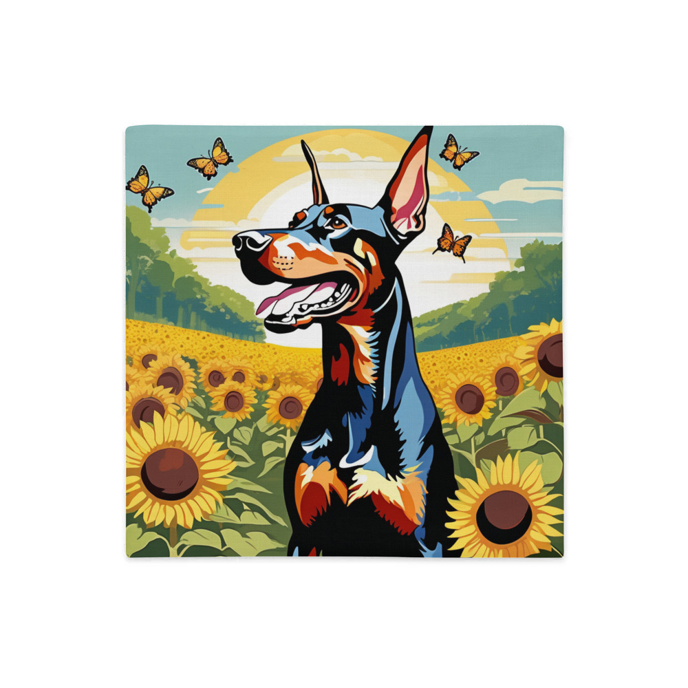 PugMug Custom Doberman Pinscher Premium Pillow Case