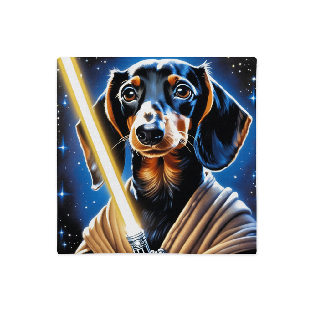 PugMug Custom Black Dachshund Premium Pillow Case