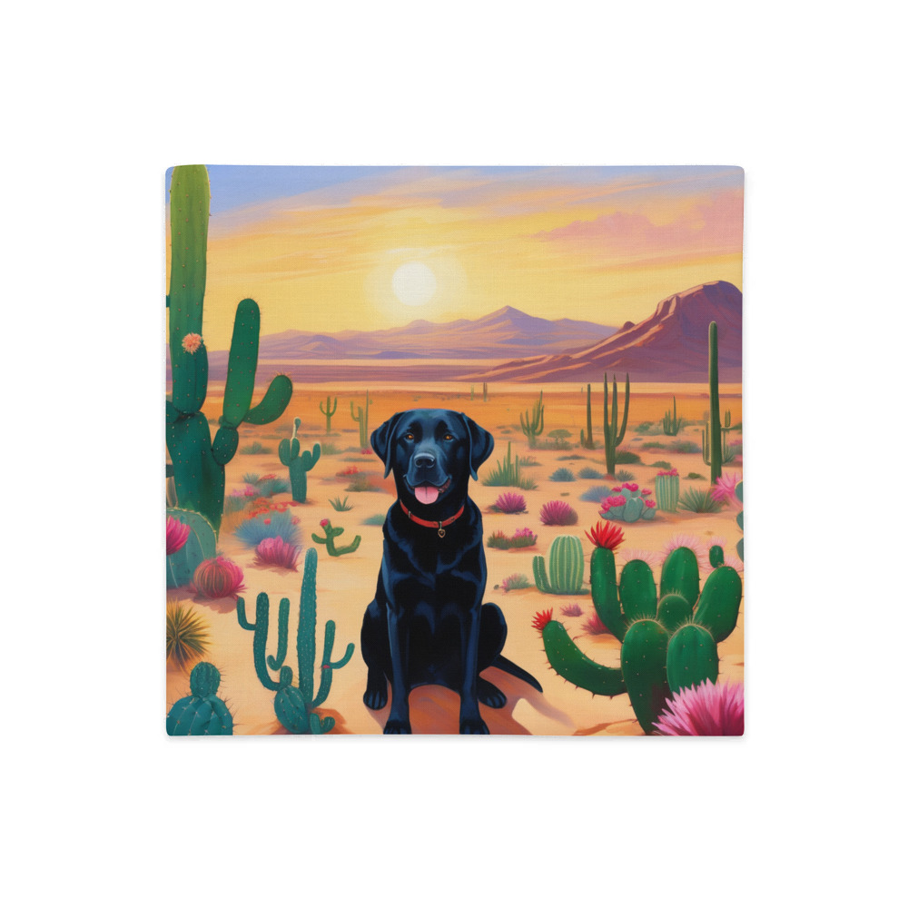 PugMug Custom Black Labrador Retriever Premium Pillow Case