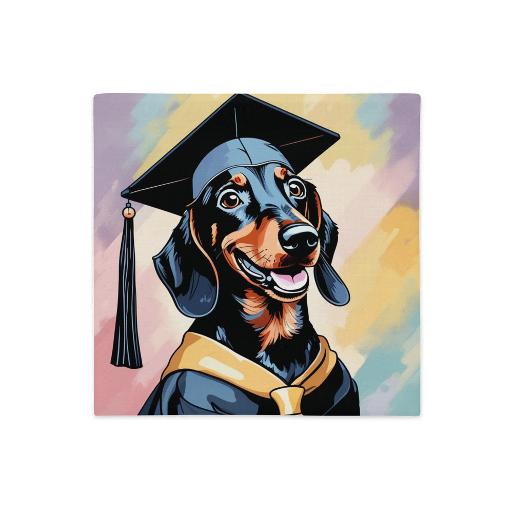 PugMug Custom Black Dachshund Premium Pillow Case