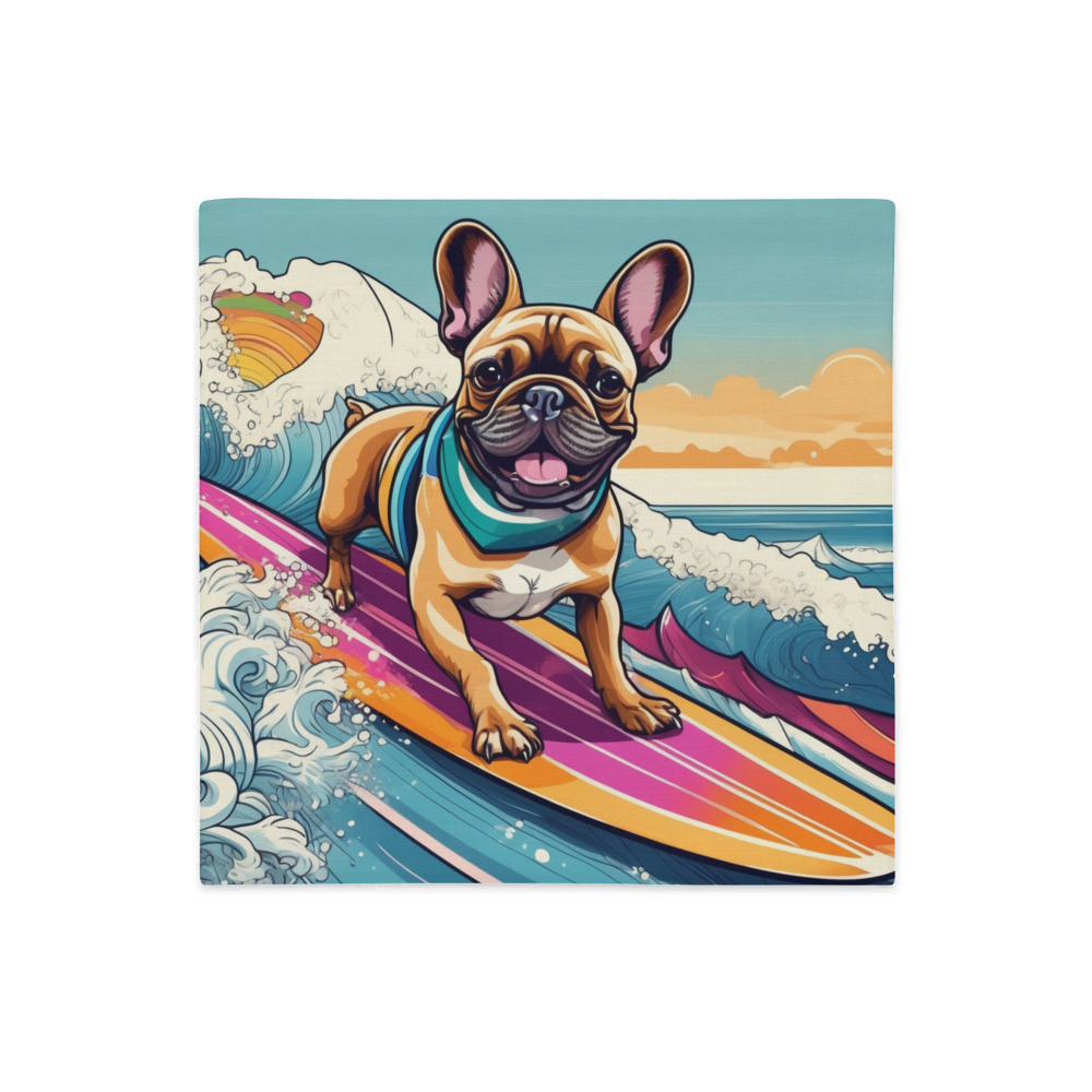 PugMug Custom Tan French Bulldog Premium Pillow Case