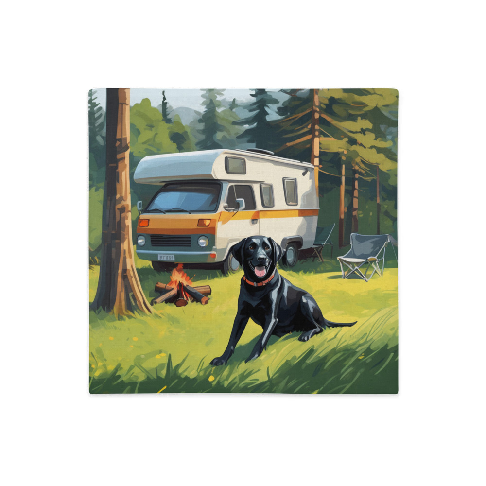 PugMug Custom Black Labrador Retriever Premium Pillow Case