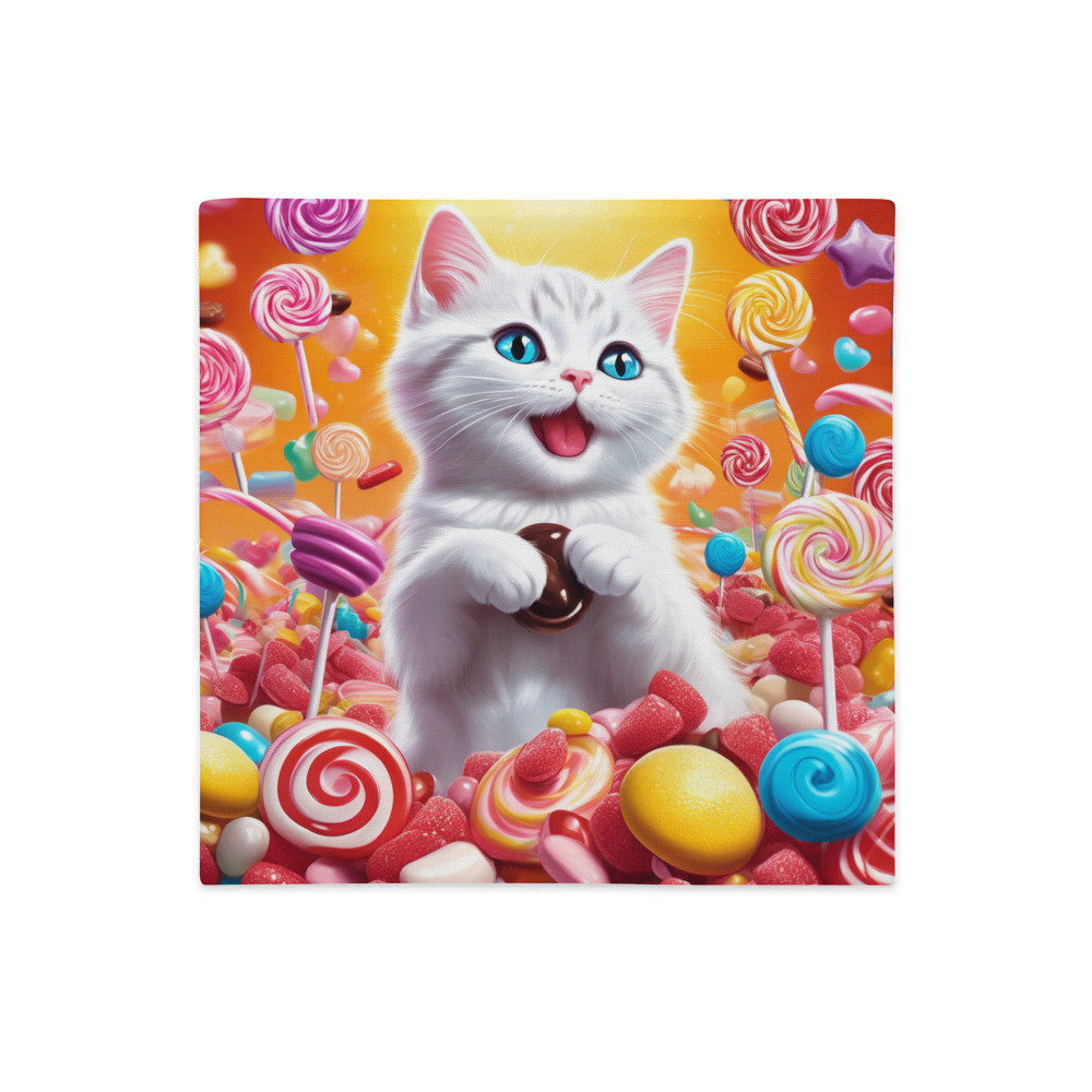 PugMug Custom White Companion Cat Premium Pillow Case