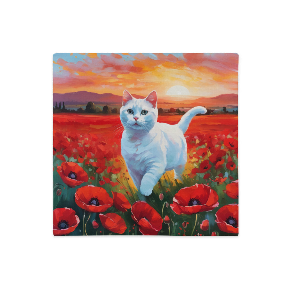 PugMug Custom White Companion Cat Premium Pillow Case