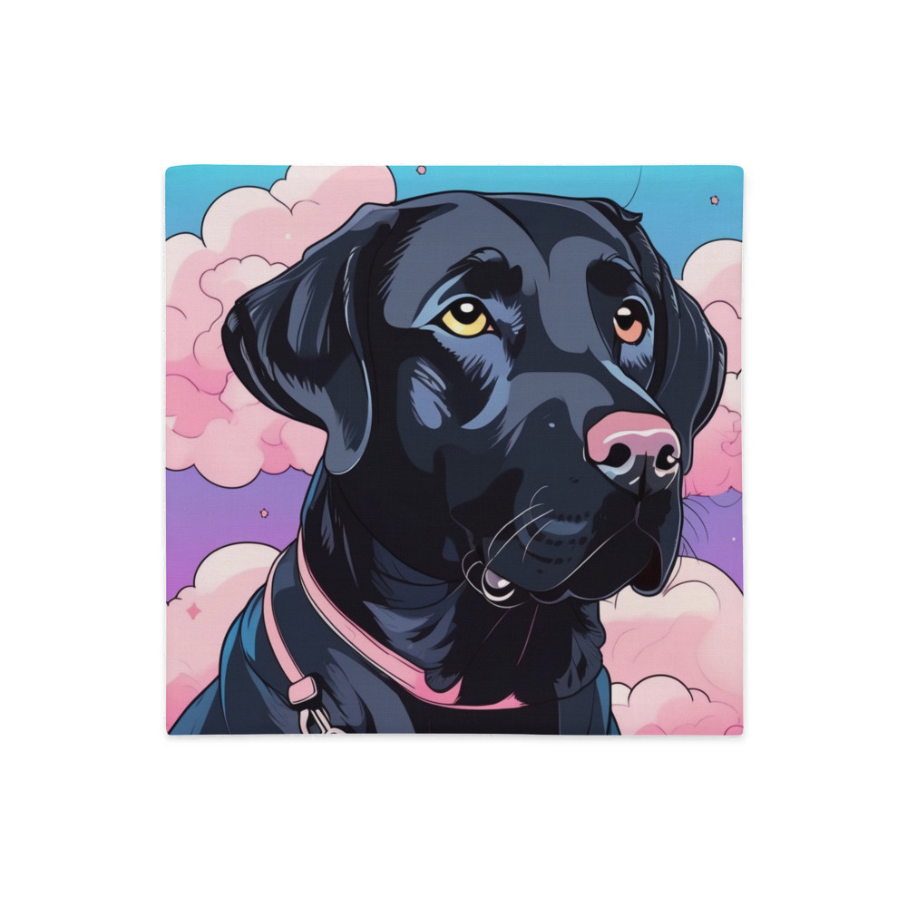 PugMug Custom Black Labrador Retriever Premium Pillow Case