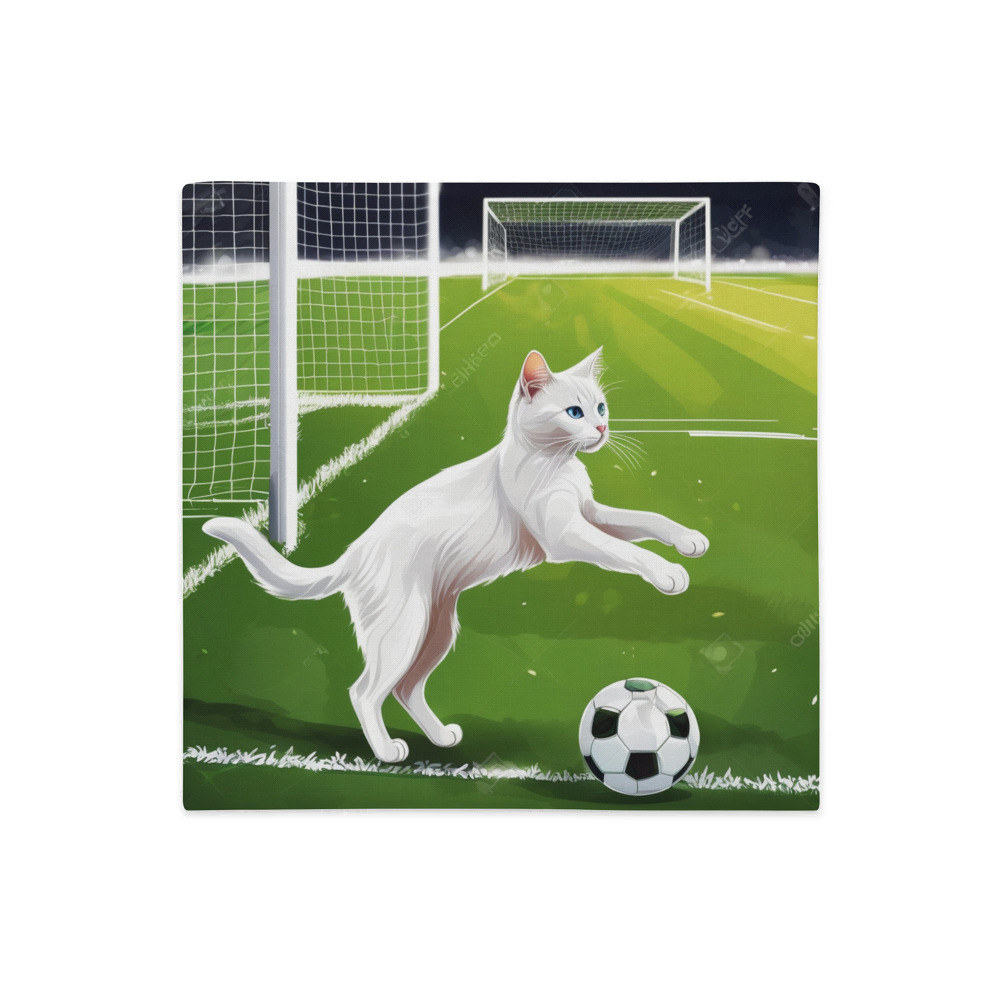 PugMug Custom White Companion Cat Premium Pillow Case