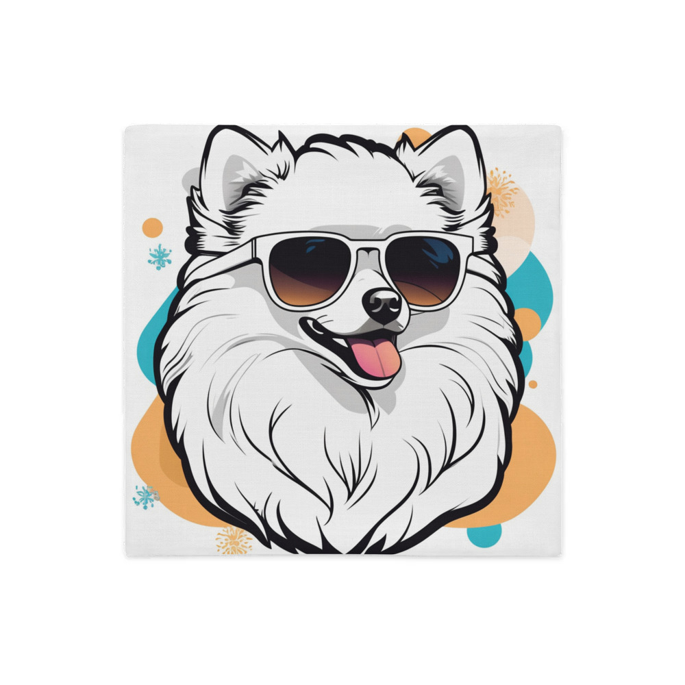 PugMug Custom White Pomeranian Premium Pillow Case
