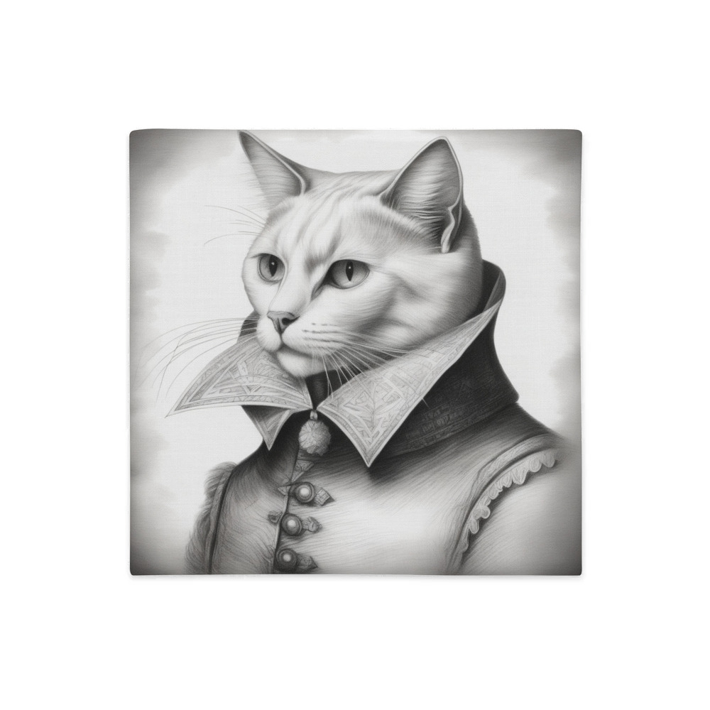 PugMug Custom White Companion Cat Premium Pillow Case