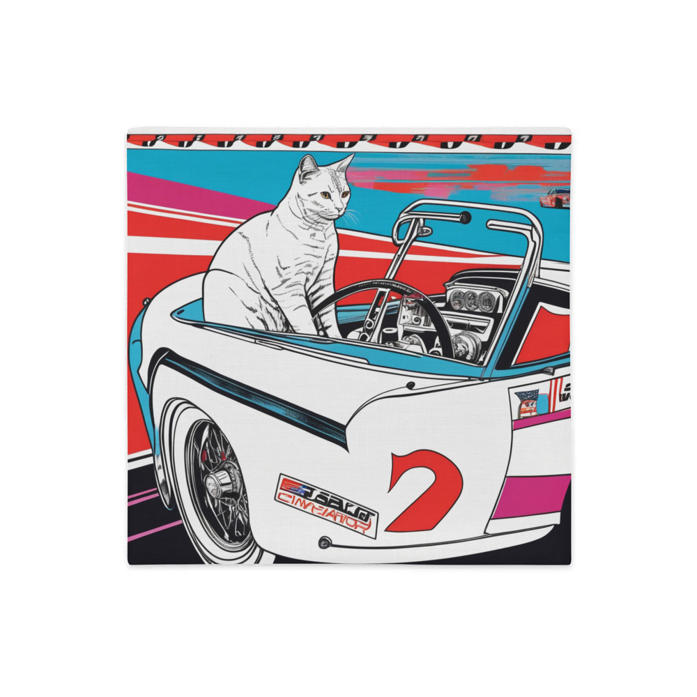 PugMug Custom White Companion Cat Premium Pillow Case